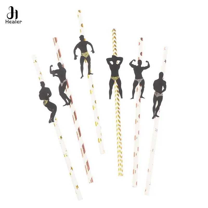 6Pcs Stripper Dancing Men cannucce decorazioni per feste di addio al nubilato cannucce festa messicana bomboniere forniture per feste per adulti