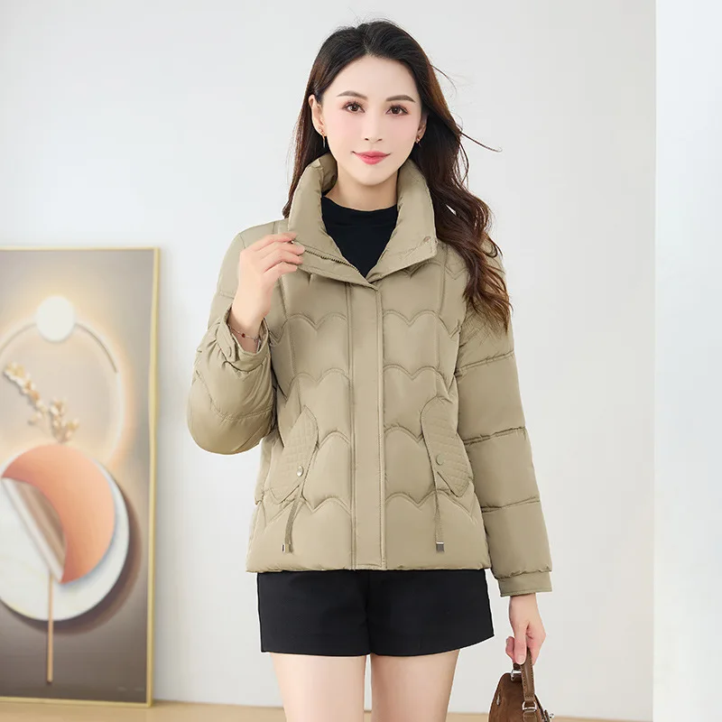 2023 neue Winter Jacke Frauen Parkas Stehkragen Kurze Mäntel Weibliche Parka Warme Verdicken Jacke Koreanische Lose Baumwolle Gepolsterte Outwear