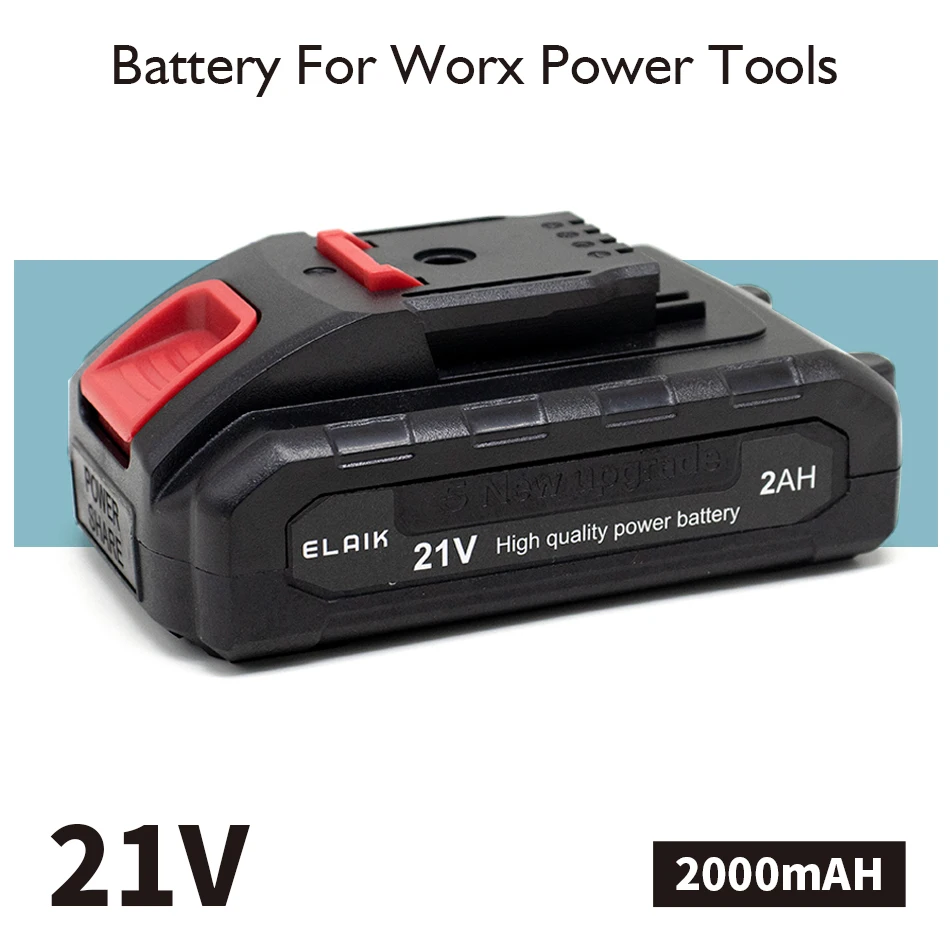 

21V 10AH 6AH 4AH 2AH high-power durable lithium battery, charger, suitable for Worx 21V series electric tool