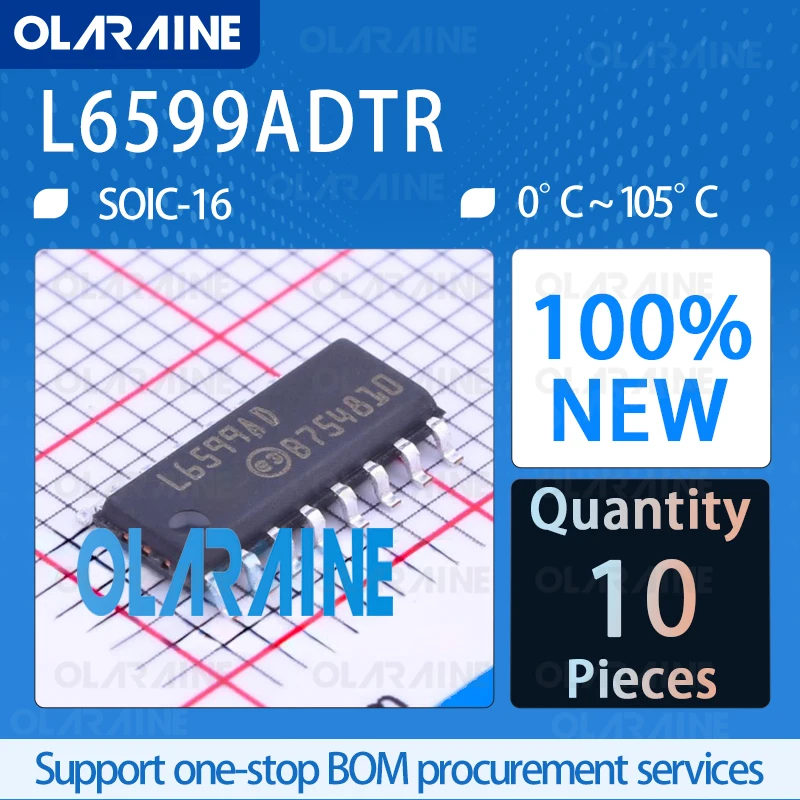 

L6599ADTR SOIC-16 100%New Power management switching regulators and voltage controllers IC chip circuit controller olaraine