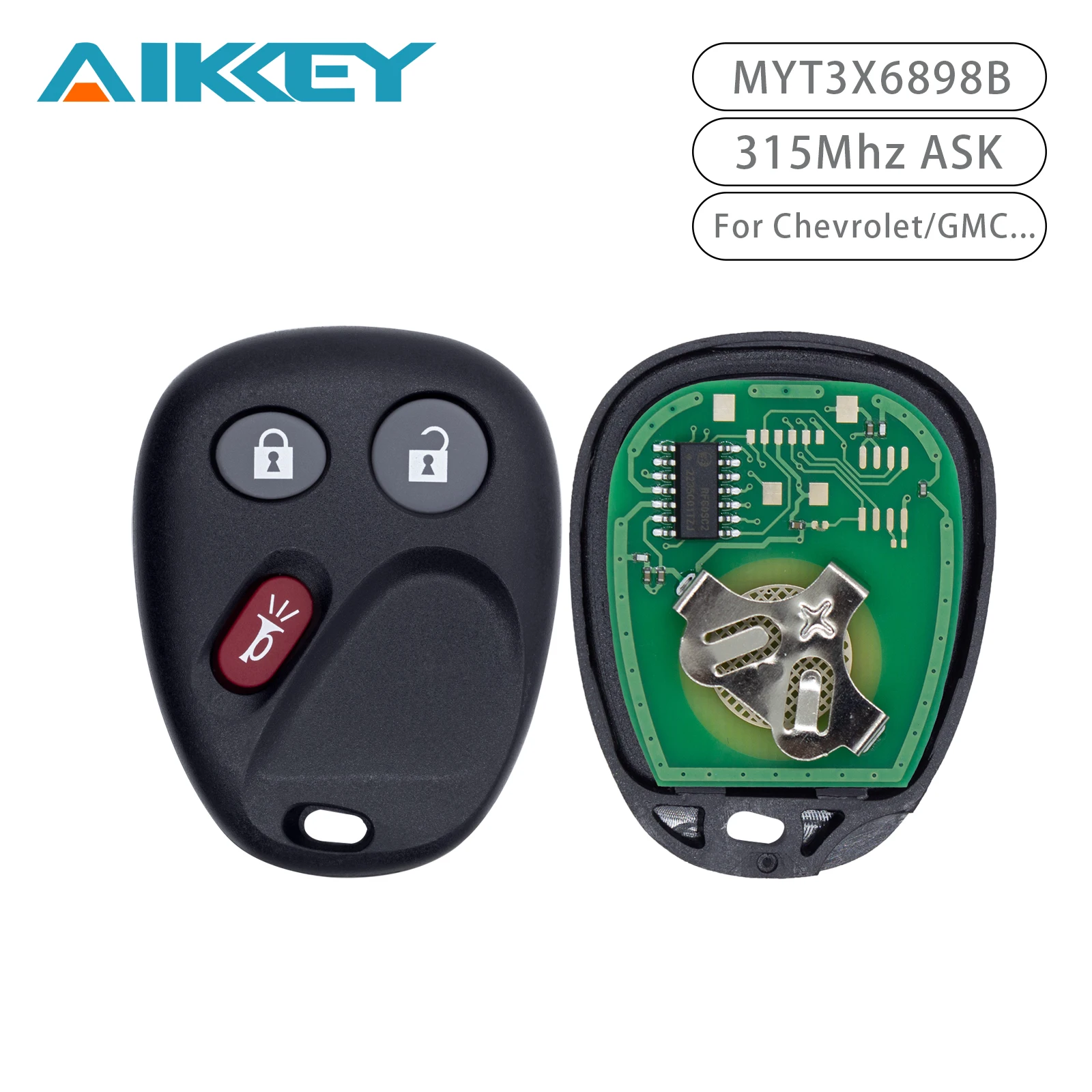 3 Buttons Vehicle Key Car Remote Key MYT3X6898B 315MHZ for Buick Rainier Chevrolet Trailblazer GMC Envoy Isuzu Oldsmobile