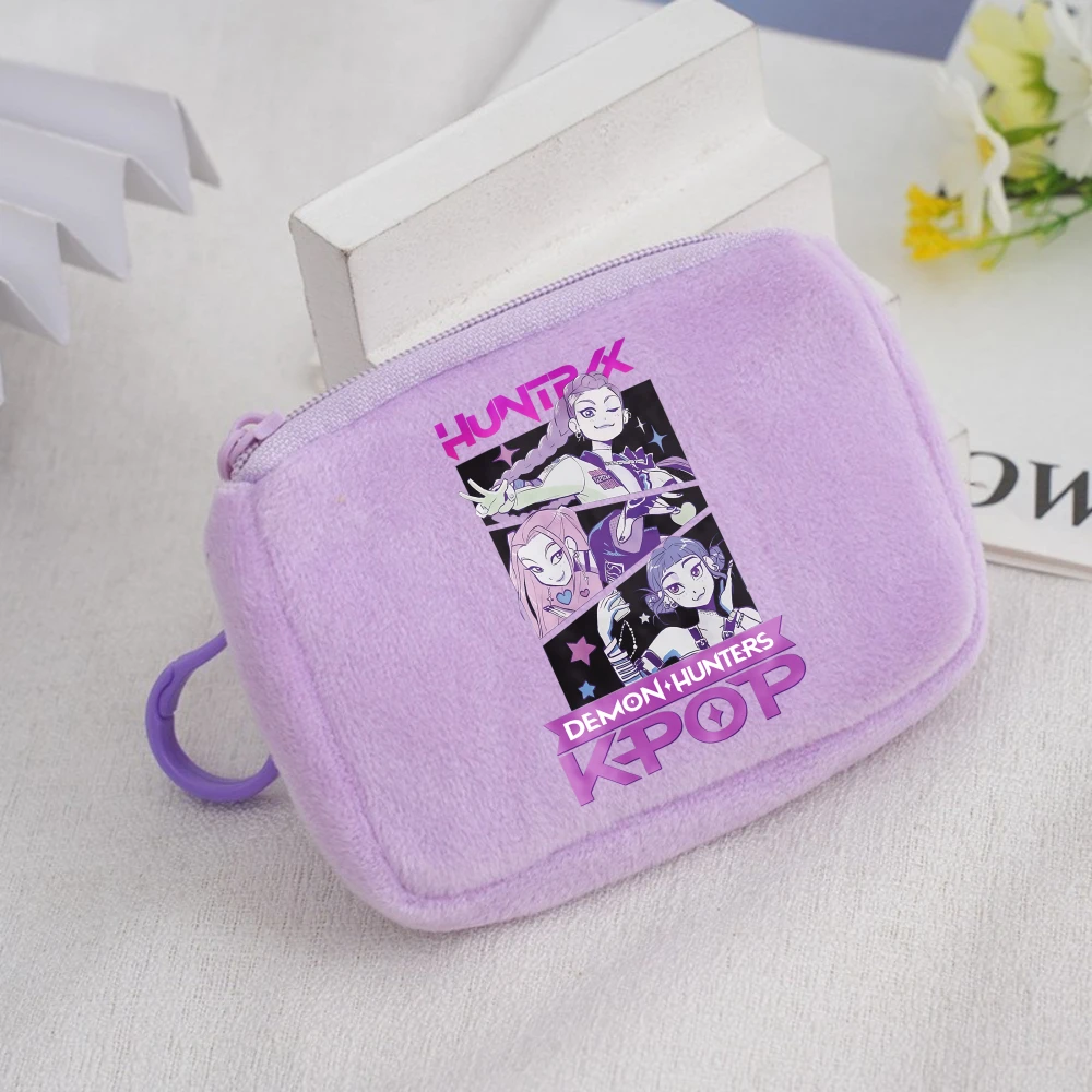 KPop شيطان الصيادين الاطفال أفخم محفظة نسائية للعملات المعدنية الأطفال أنيمي لطيف محفظة حامل بطاقة كيس التخزين فتاة الكرتون حقيبة المال الصغيرة الهدايا