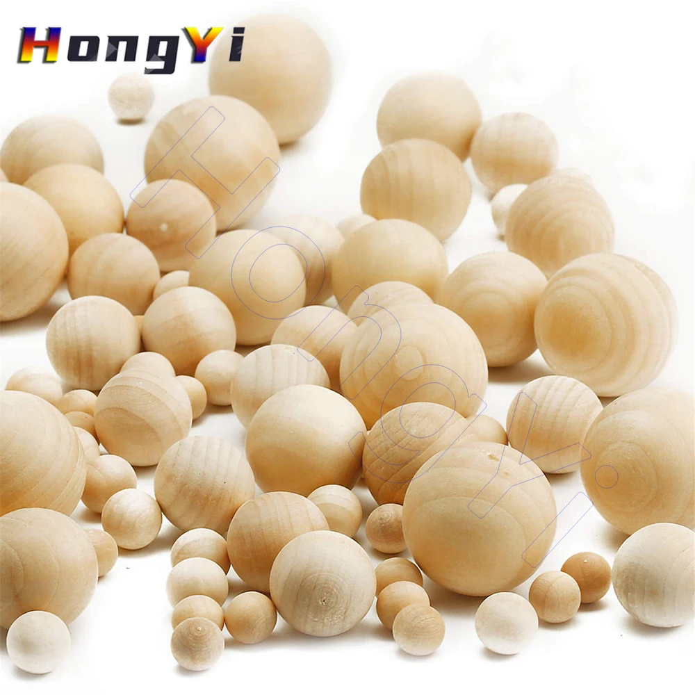 Round Wood Balls Unfinished Wooden Ball  6  8 10 12 to 90mm Natural Craft Beads for DIY Craft Projects Jewelry Making Arts Desig