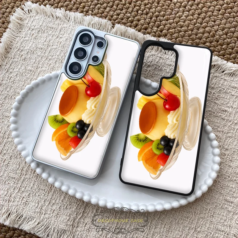 ins Fruit Platter Puppy Epoxy Phone Case Anti-drop  FOR Samsung Galaxy 23/24/25/26 PLus FE ULTRA EDGE