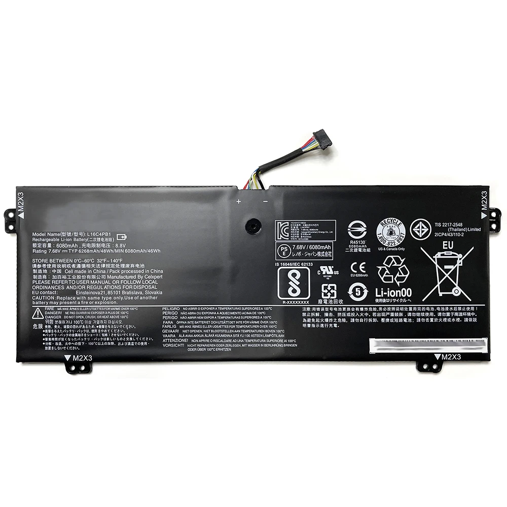 7XINbox L16C4PB1 L16L4PB1 7.68V 6046mAh Laptop Battery For Lenovo Yoga 720-13IKB-80X6001QGE 730-13IKB Series Laptop Computer