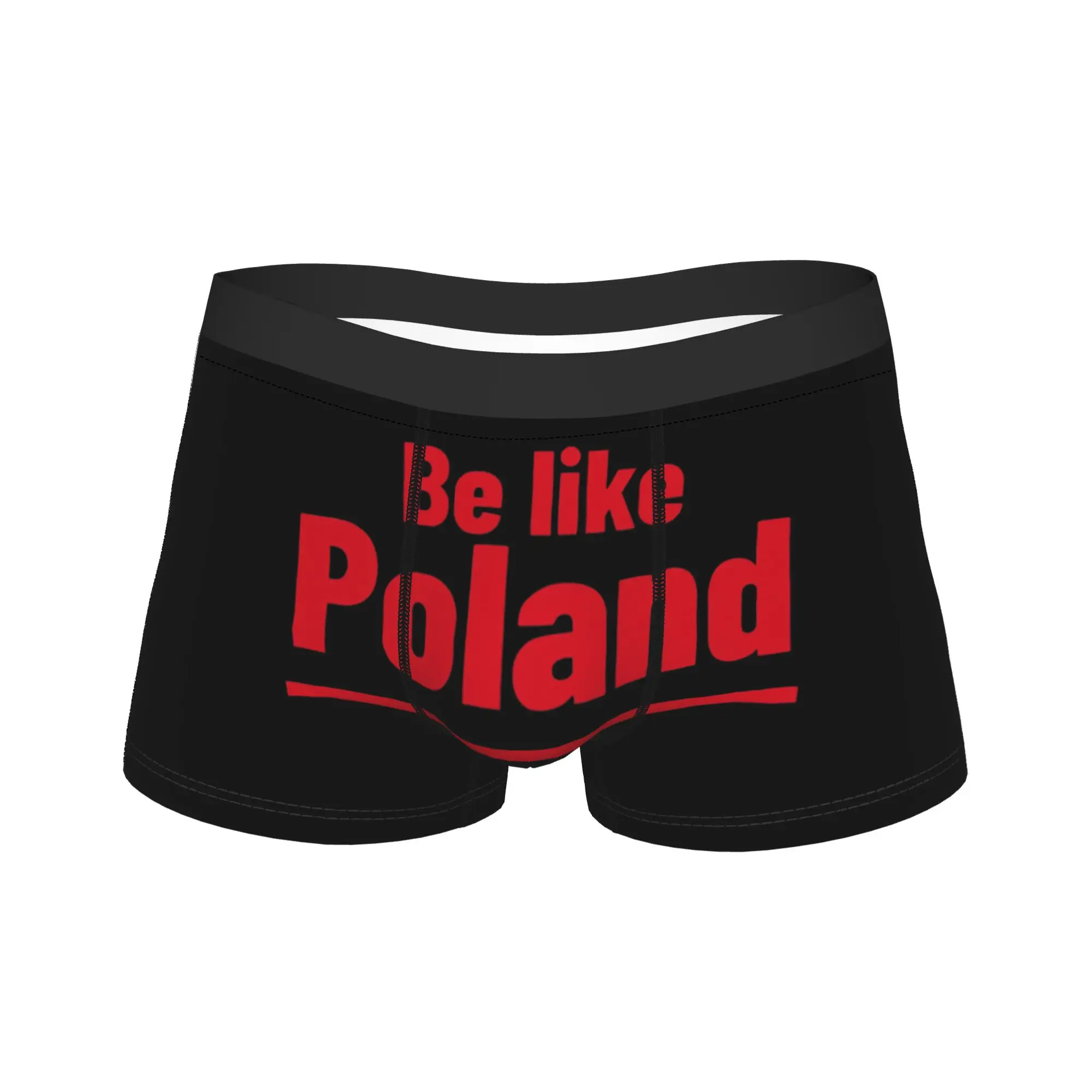 Be Like Poland Polska Polish Flag Underwear  Men's Underpants Customs Classic Trunk High Quality Shorts Briefs Plus Size 2XL