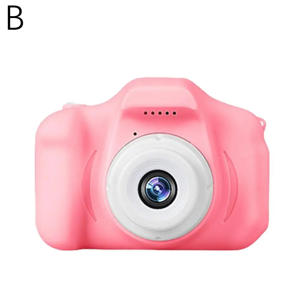 Mini-versie voor kinderen Cartoon digitale camera Dubbel cadeau Birtay Kinderspelopname Muziek Speelgoedcamera Foto/video F1q8