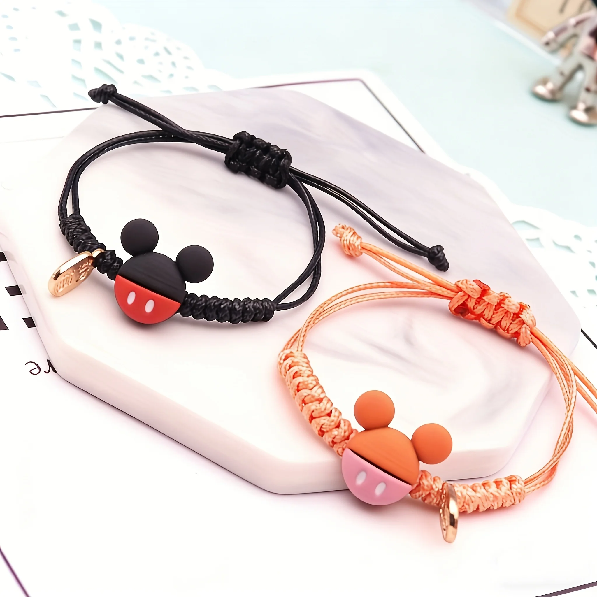 1pc Disney Mickey series bracelet, party gifts, versatile daily accessories, adjustable bracelets，luggage accessories