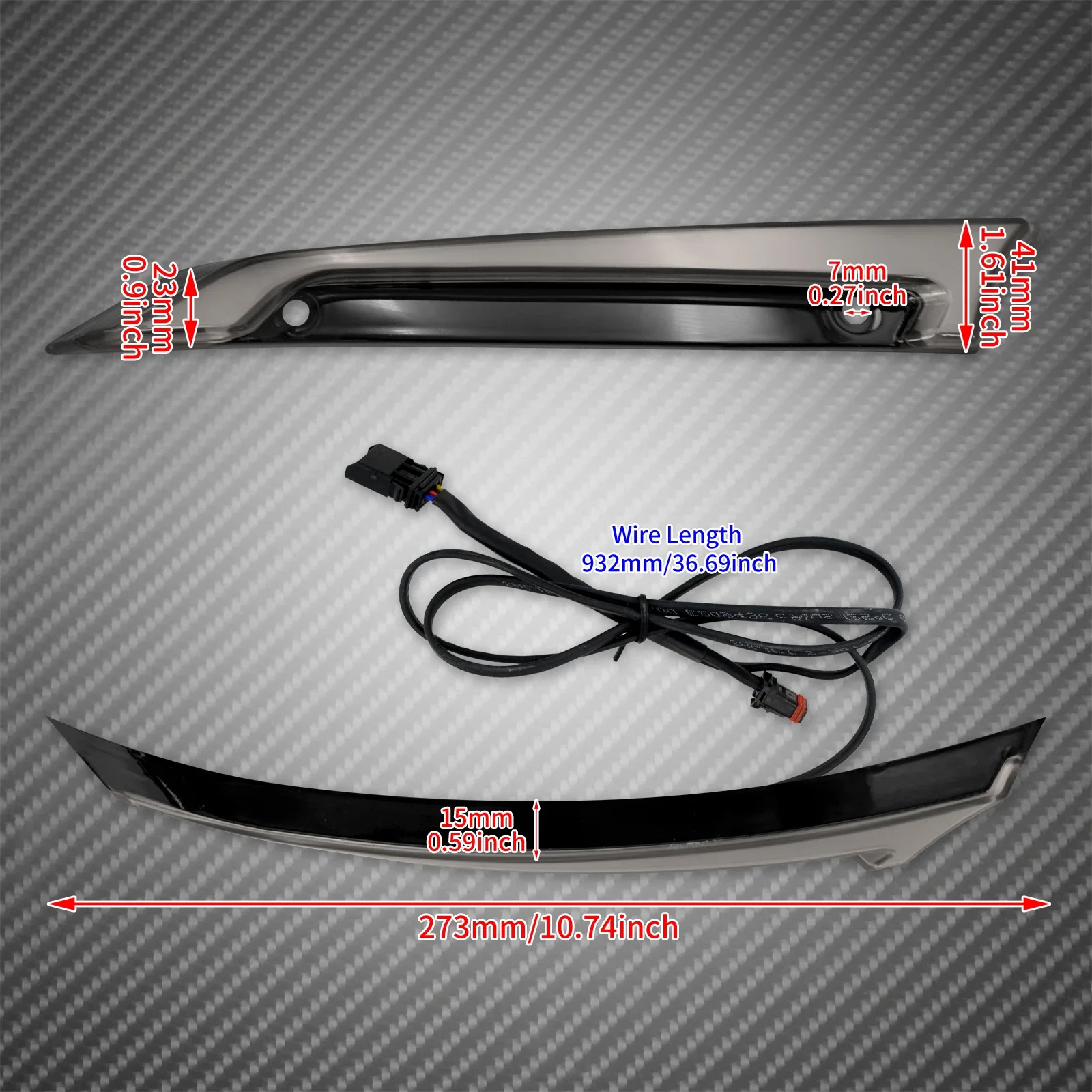 Motorcycle Windshield Trim Lights Windscreen Decorative Turn Signal Running Lamp For Harley Touring Road Glide 2015-22 2023 CVO