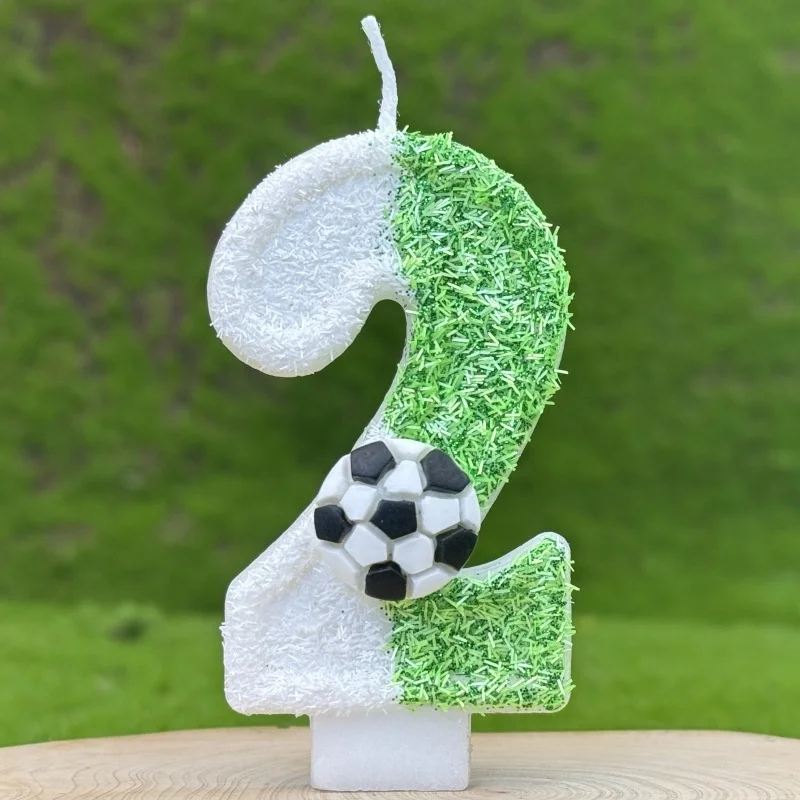 Vitality Baby Football 0-9 Gratis bijpassende combinatie Digitale kaarsen Verjaardagskaarsen Perfect voor verjaardagsfeestjes High End Baki