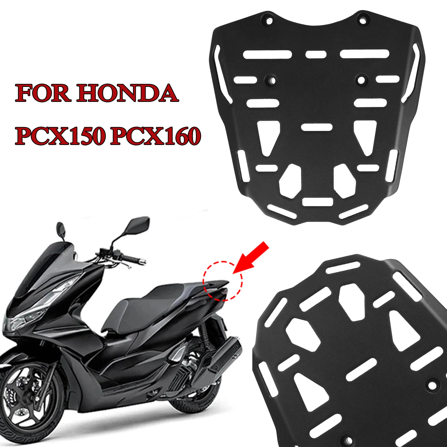 

Motorcycle Rear Storage Luggage Case Top Box Rack Holder Cargo Plate Bracket Tail Shelf For Honda PCX160 PCX 160 PCX150 PCX 150
