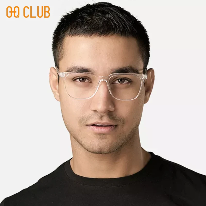 O-Q CLUB Square Eyeglasses Women's Grade Glasses Man Style Blue Light Intelligent Progressive Multifocal Lenses to Read Eyewear