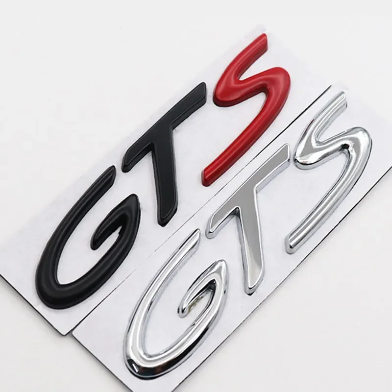 ملصق معدني ثلاثي الأبعاد GTS لبورشه 911 كايين كايمان بوكستر شعار شارة ملصق مائي ملحقات جانبية للحاجز