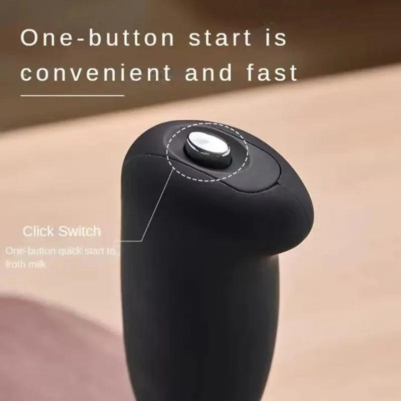 MINI Milk Frother USB Rechargeable 3 Speeds Foam Maker Coffee Whisk Mixer Electric Handle Blender Egg Beater - view 3