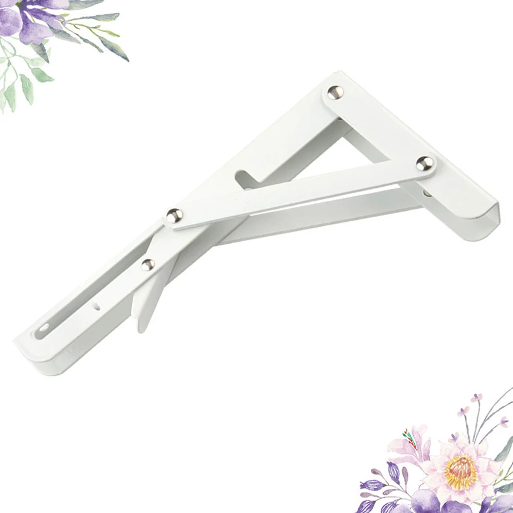 

16 Inch Foldable Wall Mounted Steel Shelf Bracket Heavy Duty Triangle Support Sturdy Rust Proof Durable Bearing for Home