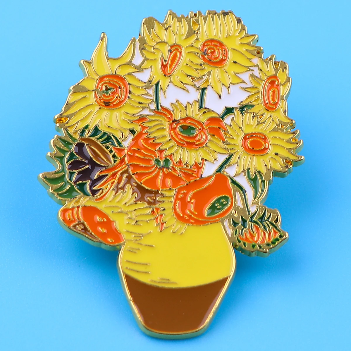Van Gogh Ölgemälde Emaille Pin Abzeichen auf Rucksack Aktentasche Abzeichen mit Anstecknadeln für Rucksäcke Zubehör für Schmuck