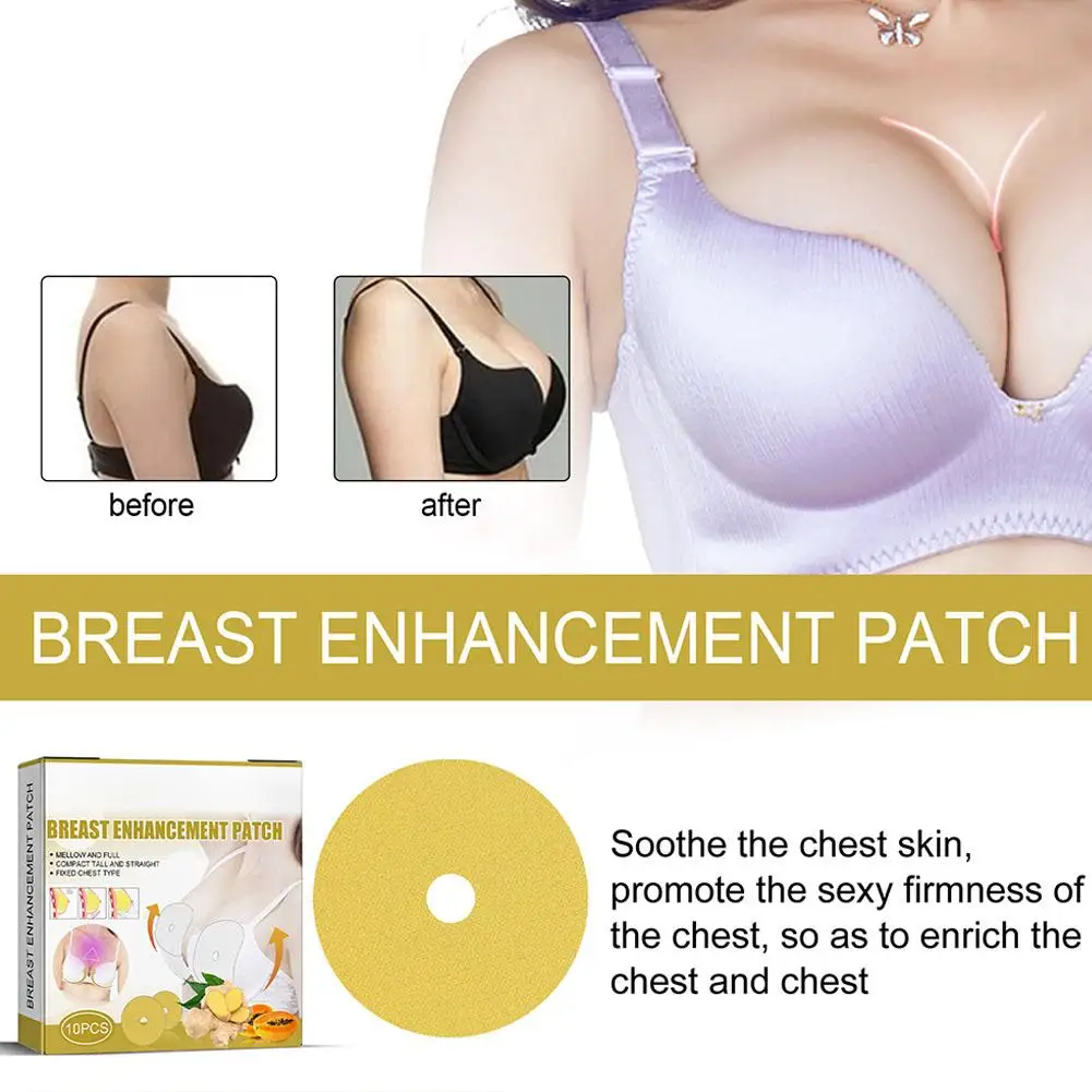 10pcs Breast Enhancers Pads Plant Ingredients Firming Large Bust Care Breast Lifting Firming Bust Enlargement Lifting Patch Sexy