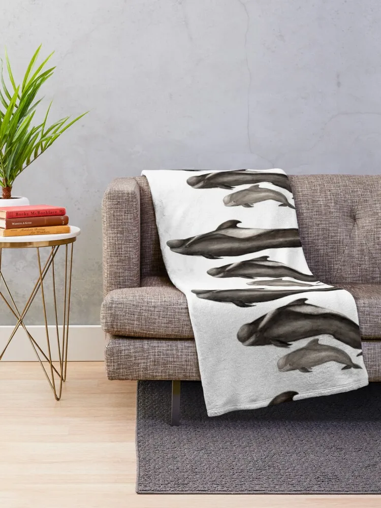 Short-finned Pilot whale Throw Blanket valentine gift ideas Blankets For Bed Decorative Sofa Blankets