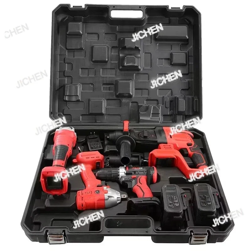 

Набор JCT, 4 шт. в 1, ударный гайковерт, угловая шлифовальная машина, ударная дрель, набор электроинструментов, комбинированный комплект