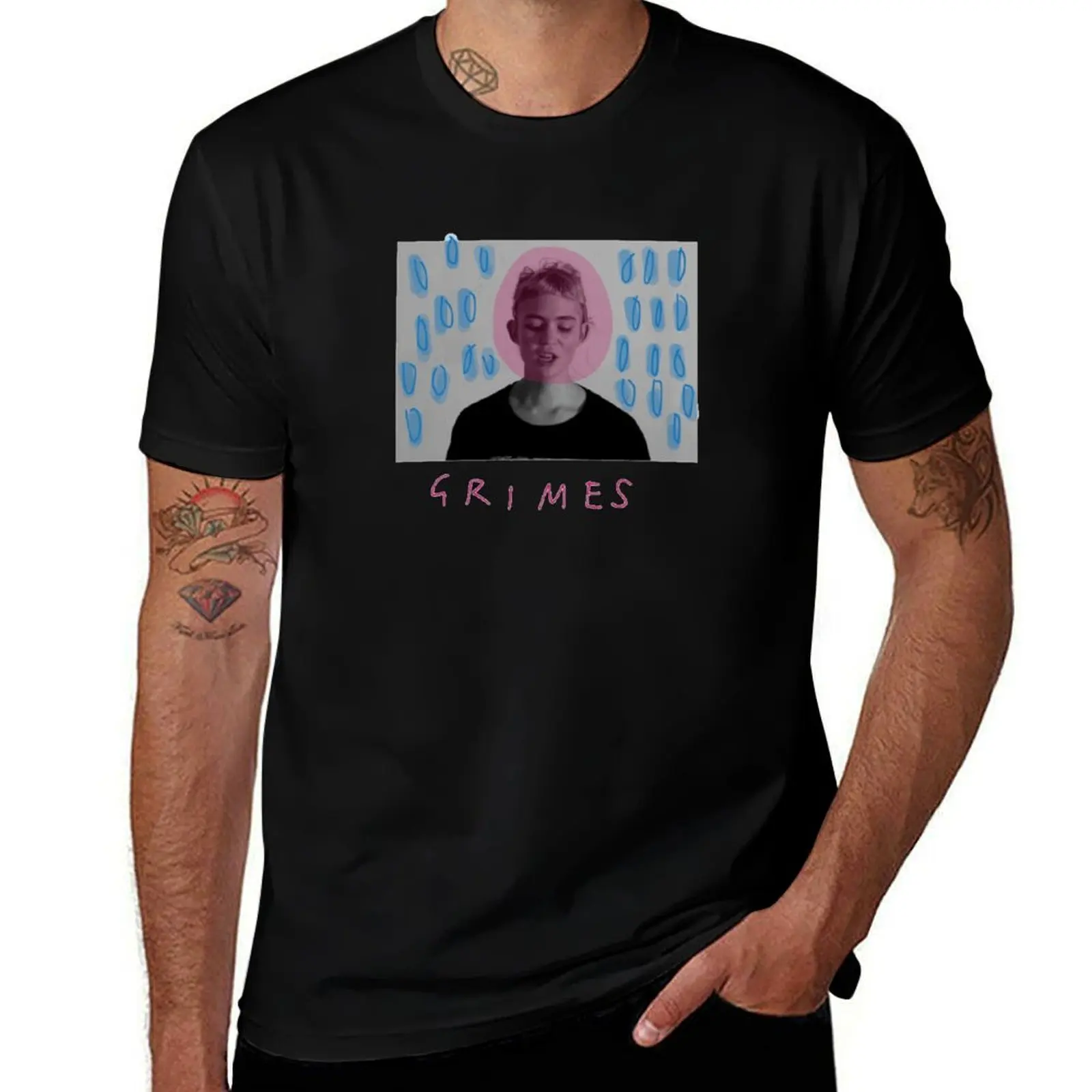 

grimes T-Shirt Plus Size Summer Short Sleeve T-Shirt