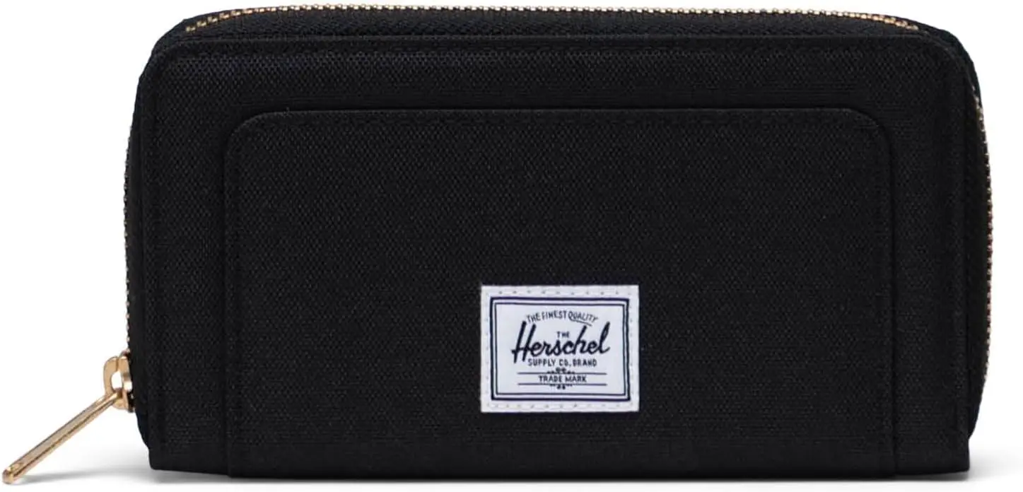 

Черный кошелек на молнии с отделениями для карт и карманом для монет