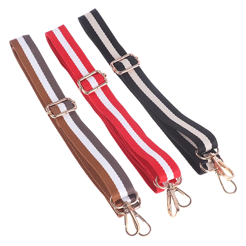 Striped Bag Handle Bag Strap For Women Removable DIY Shoulder Handbag Accessories Cross Body Messenger Nylon Bag Straps