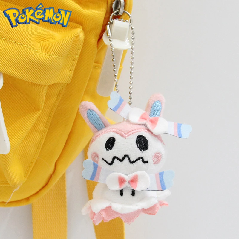 Pokemon Q-Version Mimikyu Cos Sylveon Umbreon Eevee Plüschtiere Schlüsselanhänger Snom ‌ ‌ Pyukumuku ‌ ‌ Zoroark Plüschpuppen Anhänger für Kinder – Detail 11