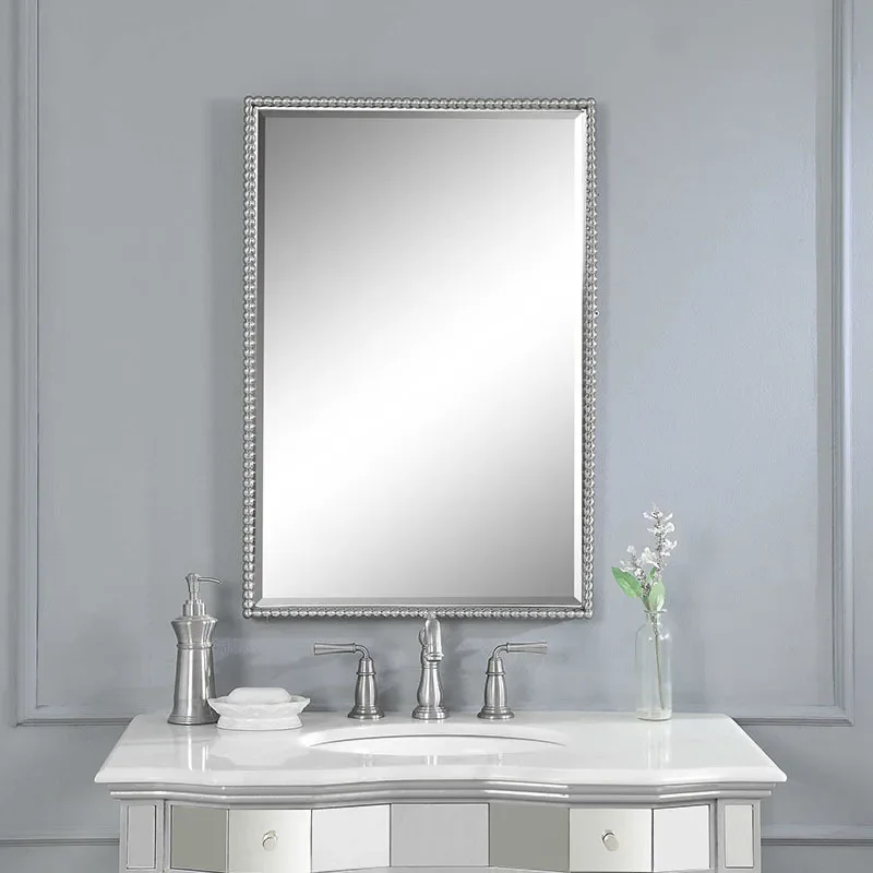 Bathroom retro mirror bathroom mirror full-length mirror rectangular modern simple full body wall hanging