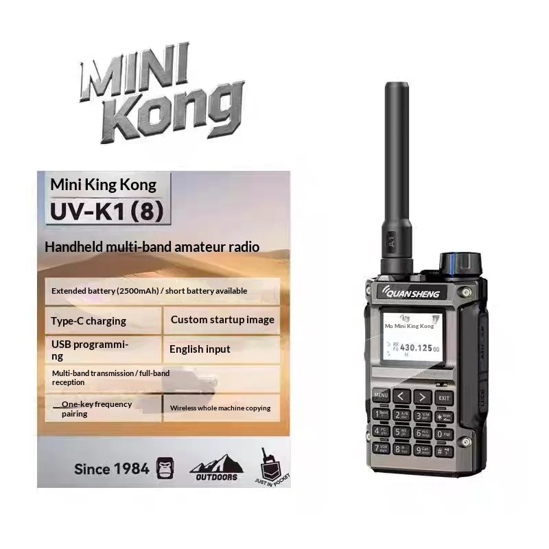 Quansheng UV-K1 8 Mini Kong لاسلكي تخاطب UV K1 8 مجموعة لاسلكية للصيد والتخييم UV K1(8) هام راديو UV-K1(8) جهاز اتصال لاسلكي #1