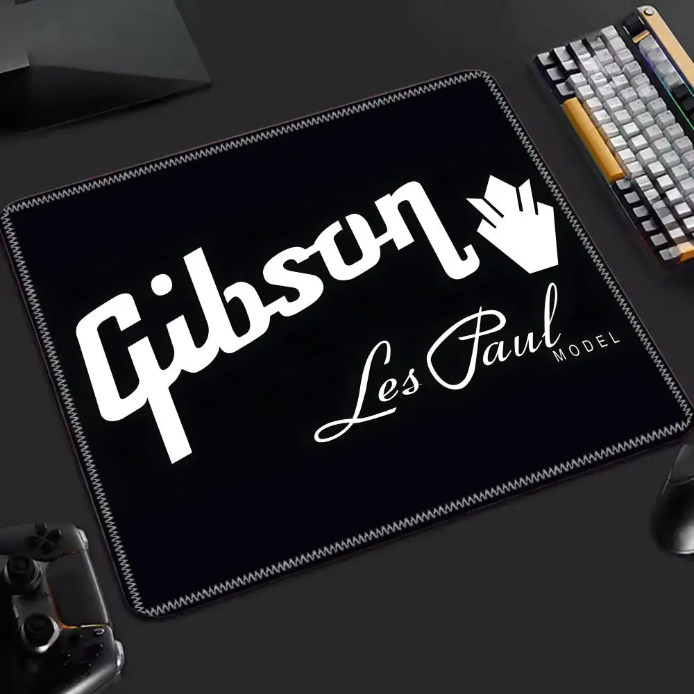 Guitar brand gibson Mouse Pad Cartoon rubber Small mouse pad desktop computer office keyboard e-sports ROGs game