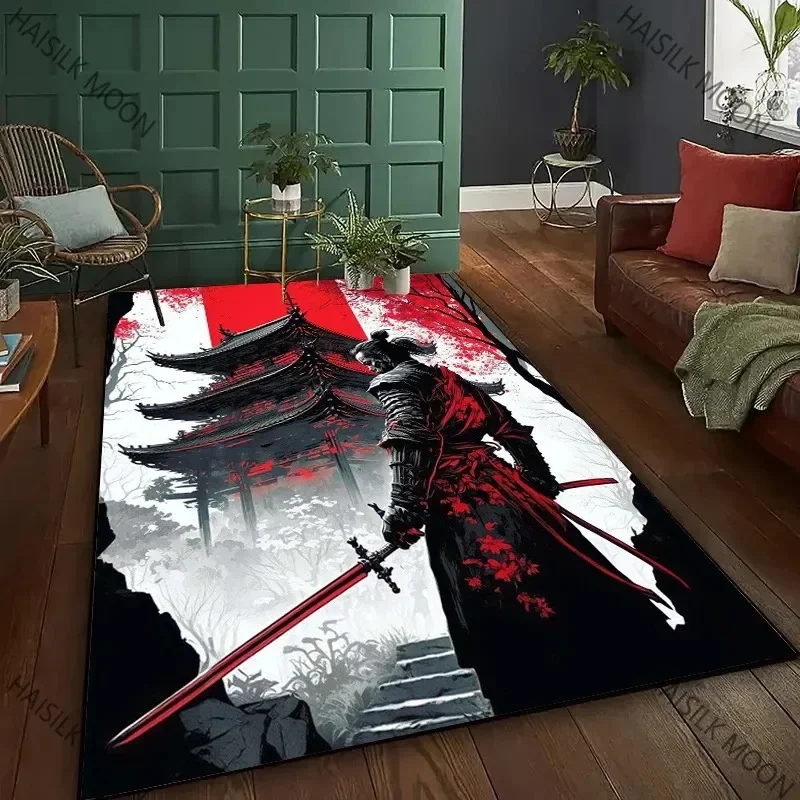 

Samurai Warrior 3D Effect Rug – HD Printed Martial Theme Carpet for Bedroom & Office | Large Non-Slip Floor Mat All Season Use