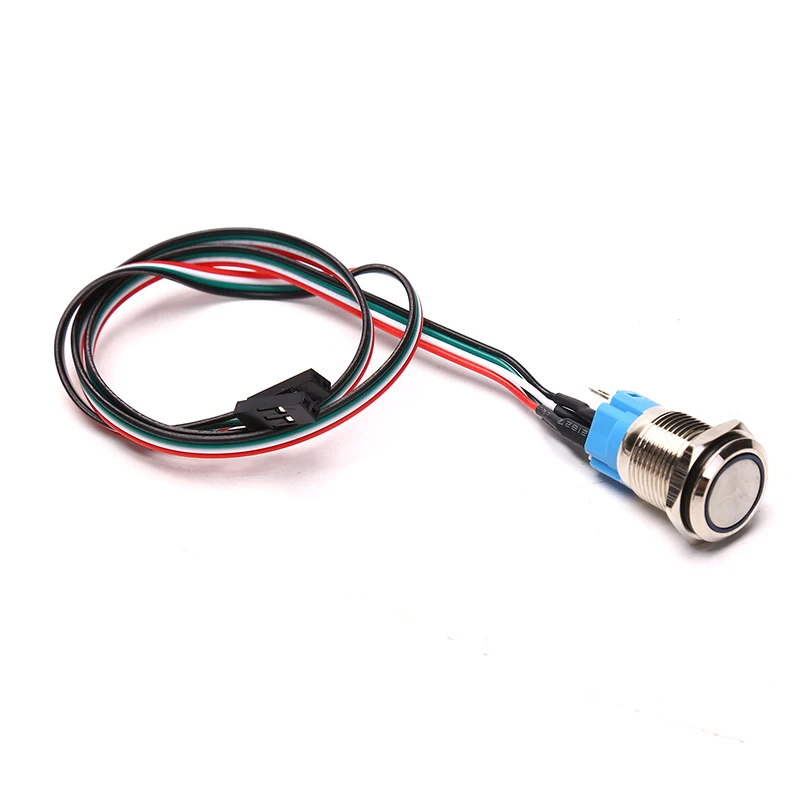 Metal Button Switch Wire for PC Host Start Power SW Button Switch Computer Reset SW Button With Cable Self Reset / Self-locking