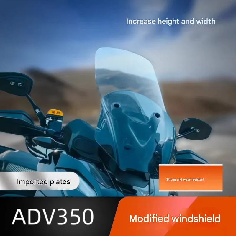 FOR 2022-2025 ADV350 Windshield Modification Kit with Thickened Cushion-Wrapped Edge Reduces Resonant Hum Due Vehicle Vibration