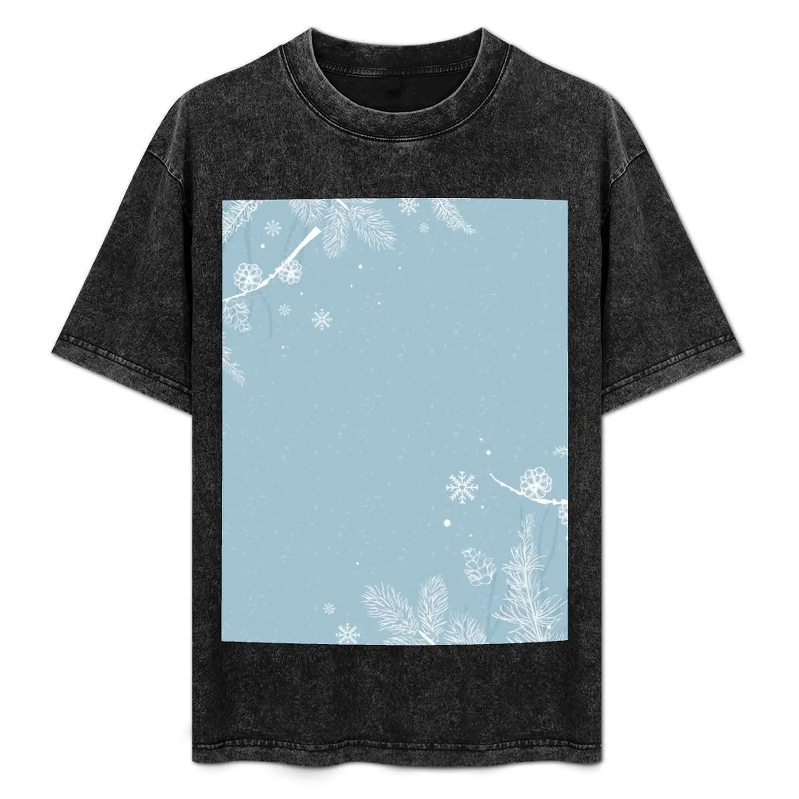 

Baby Blue Winter Wonderland T-Shirt basketball graphic tees street wear oversized graphic tee t shirts for men pack