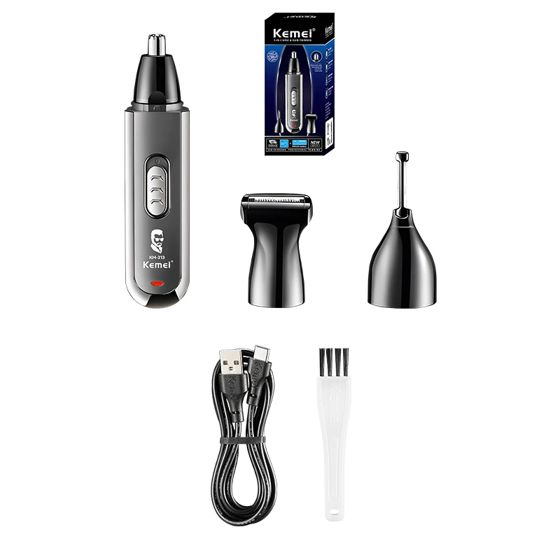 Kemei Multifunctionele Oor En Neus Haar Trimmer Wenkbrauw Gezicht Bakkebaarden Haar Trimmer Mannen Body Grooming TYPE-C Usb Oplaadbaar