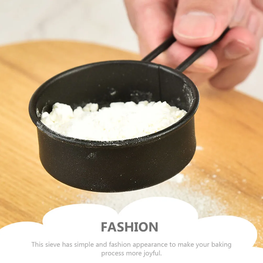 

2pcs Flour Sieve Stainless Steel Sifter Strainers Tray Baking Tool Mesh Strainer Kitchen Gadgets Powered Sugar Sifter