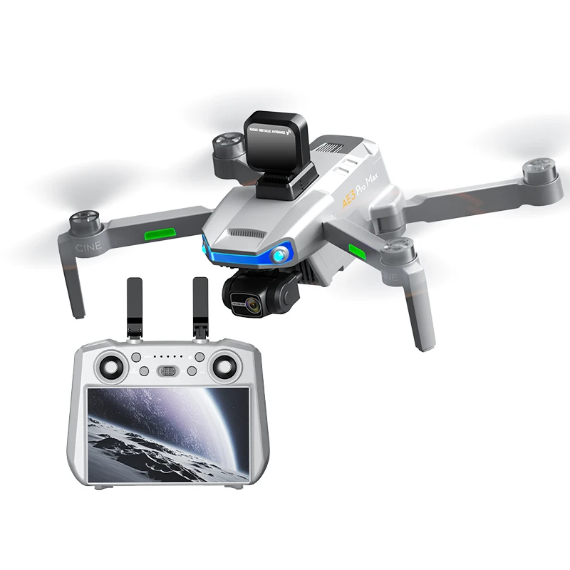 AE3 PRO Max NEW LCD SC GPS Drone 8K Dual Camera 5G Wifi FPV 3-Axis Gimbal Professional Obstacle Avoidance Quadcopter RC Dron To