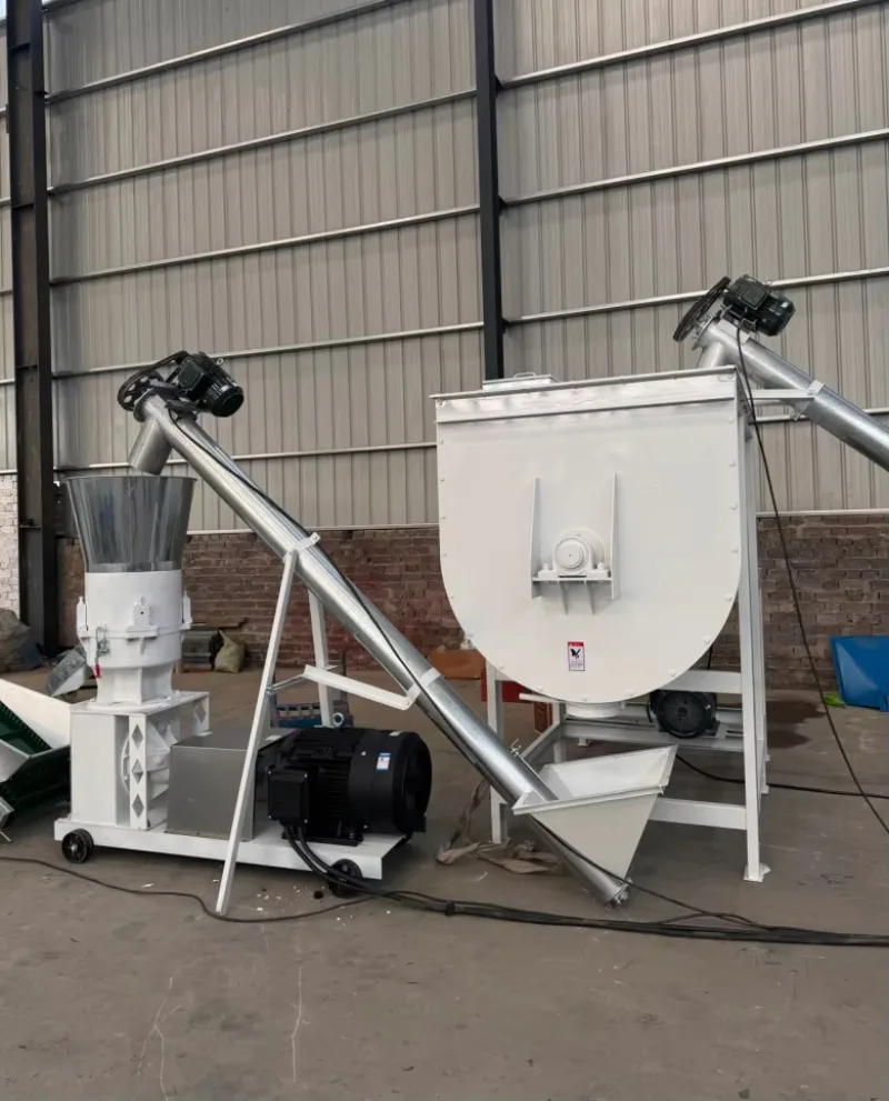 High Productivity Animal Feed Pellet Machine 500kg H Pure Copper Motor PLC Control Poultry Farm Equipment OEM Customized