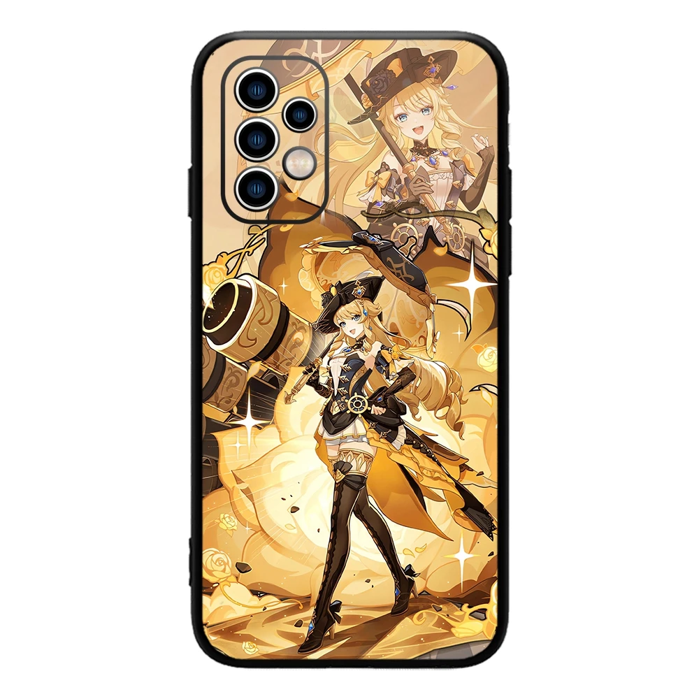 Funda de teléfono Genshin Impact Navia 5 Stars Ousia alineada Geo para SAMSUNG Galaxy A54 53 52 51 F52 A71 Note20 Ultra S23 M30 M21