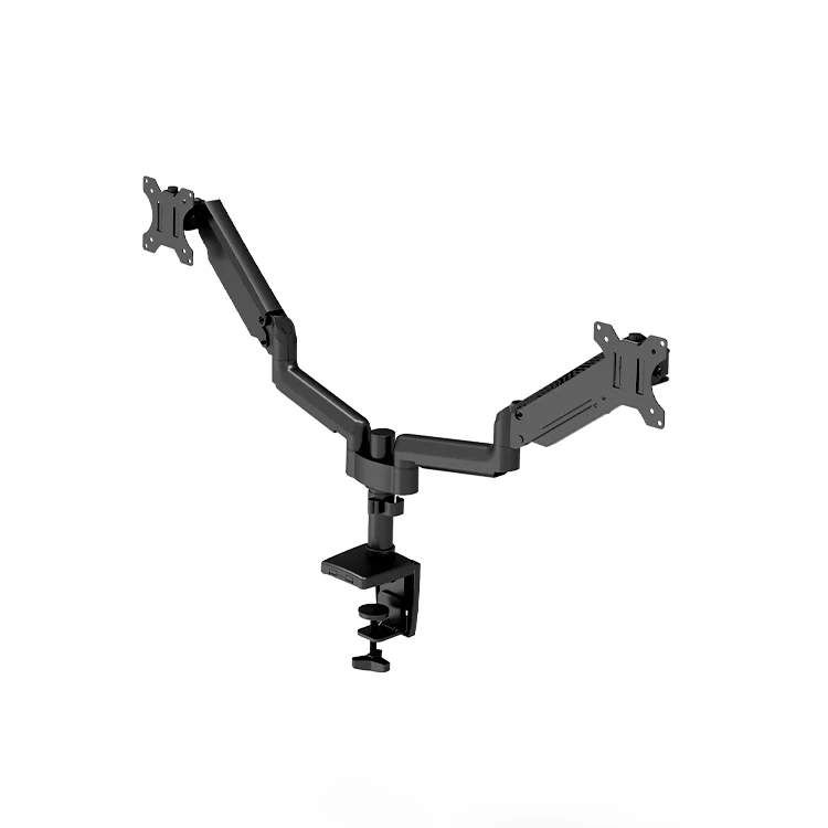 Dual Gas Spring Desk Stand Height Adjustable Dual Arm