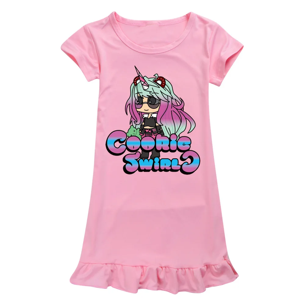 COOKIE SWIRL C-Robe de Nuit en Coton pour Petite Fille, Tenue Alberoise à Manches Courtes