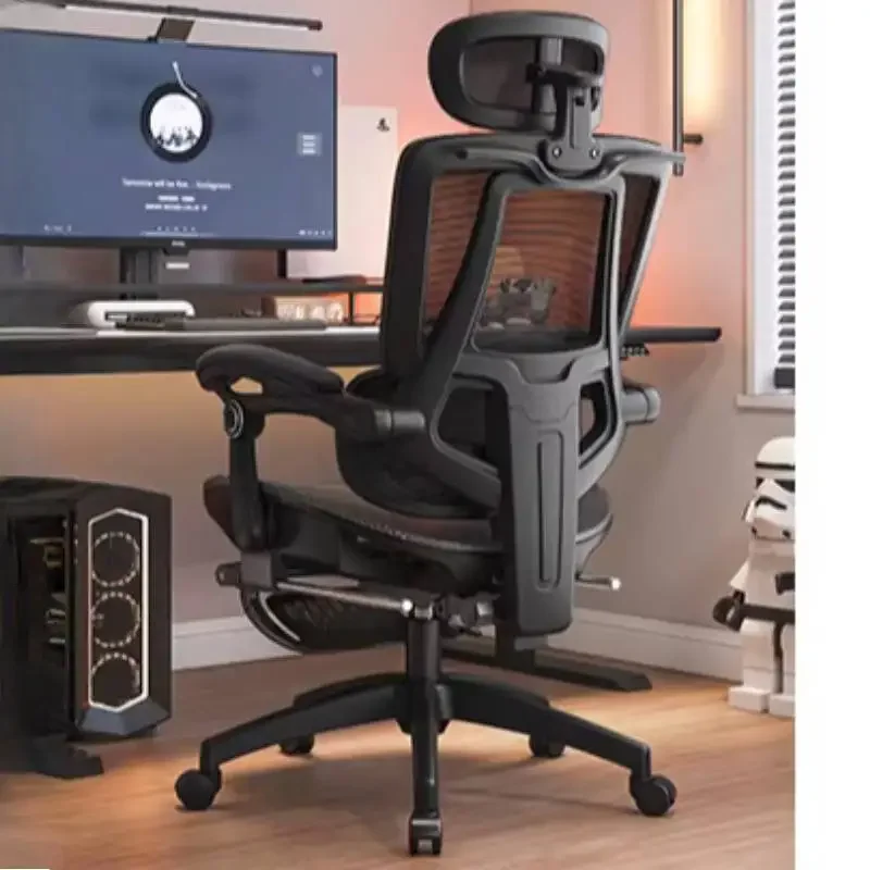

Cushion Back Office Chair Nordic Pillow Lift Gray Wheels Ergonomic Computer Chair Arm Comfortable Chaise Bureau Office Furniture