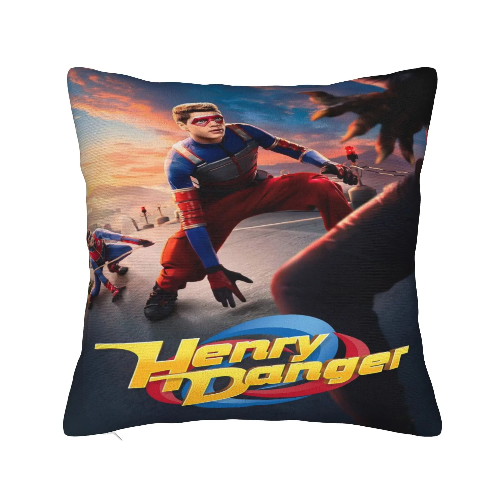 Captain Henry And Kid Danger  Printed Pillowcase Cushion Cover  Pillow Covers Soft and Sweet Chair Decorations Zipper Multi Size