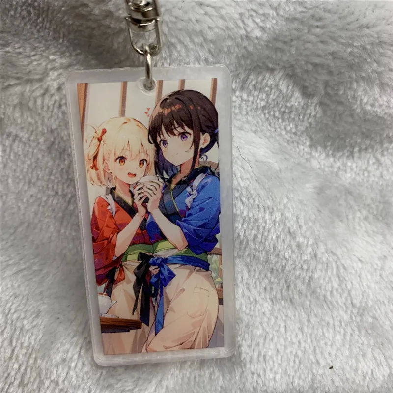 Anime Keychain Nishikigi Chisato Inoue Takina Acrylic Keyring Strap Figure Hanging Accessories