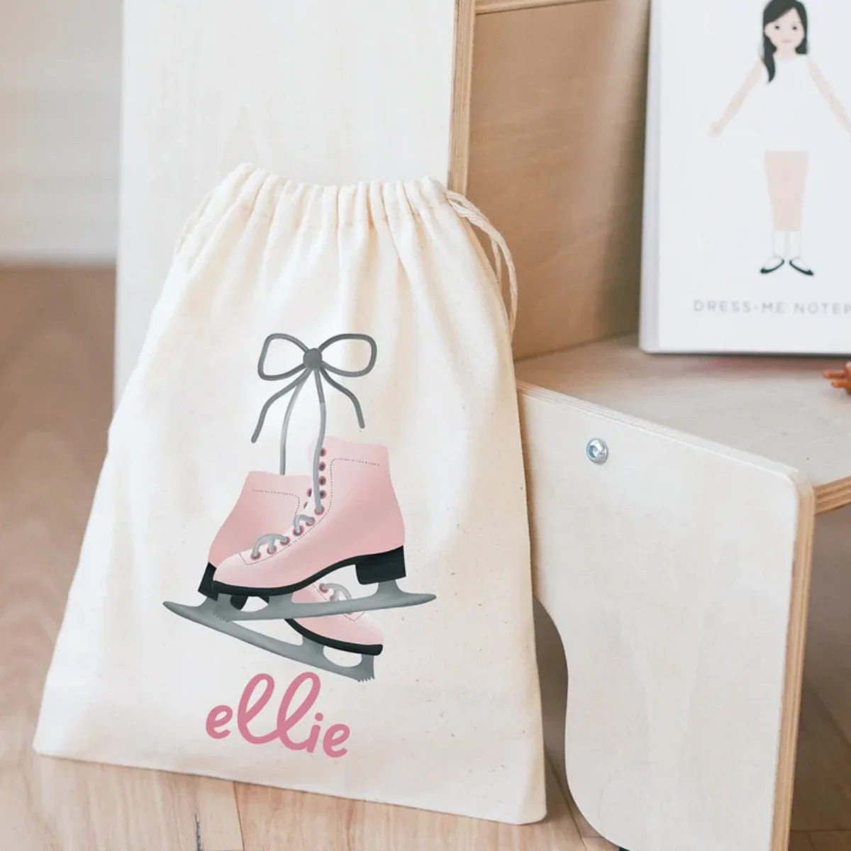 

20 PCS Ice Skating Bag - Kids Goodie Bag - Custom Goodie Bag - Custom Name - Custom Gift Bag - Ice Skates Bag - Drawstring Bag -
