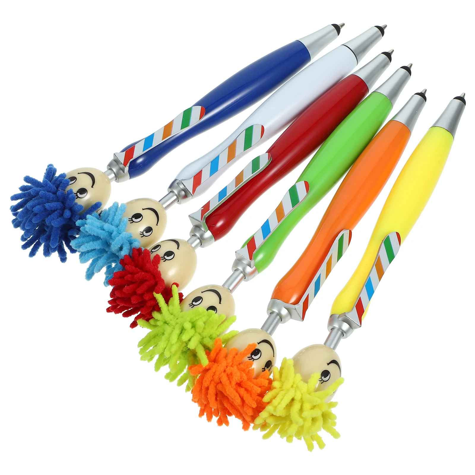 

6 Pcs Pen Kits Fuzzy Head Pens Boligrafos Para Personalizar Ballpoint Writing