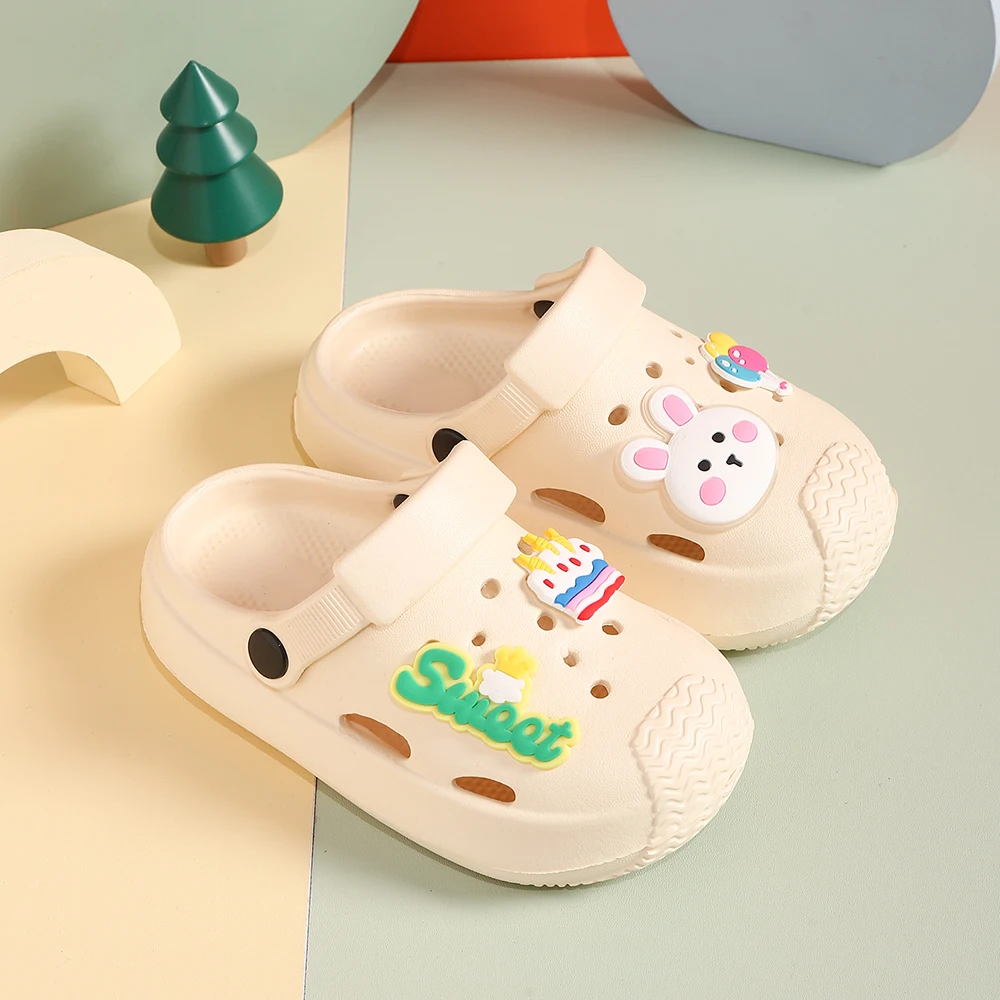 

Summer Sandals Kids Mules Baby Boys Girls Cartoon Baby Sandals Flat Heels Cartoon Slippers Children's Garden Shoes