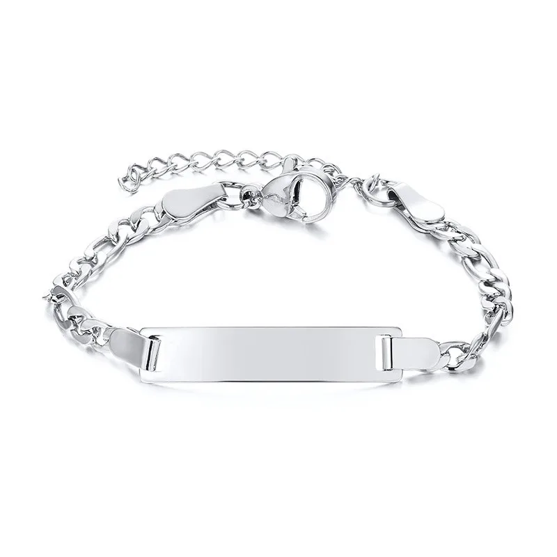 Personalisierter Name und Text, vergoldetes Edelstahl-Gliederarmband, modischer personalisierter individueller Schmuck für Männer und Frauen