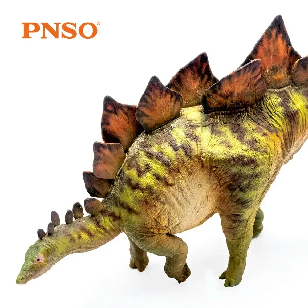 PNSO Stegosaurus Bieber Figure Stegosauridae Dinosaur Animal Model Decor Toy Collector Adult Kids Gift