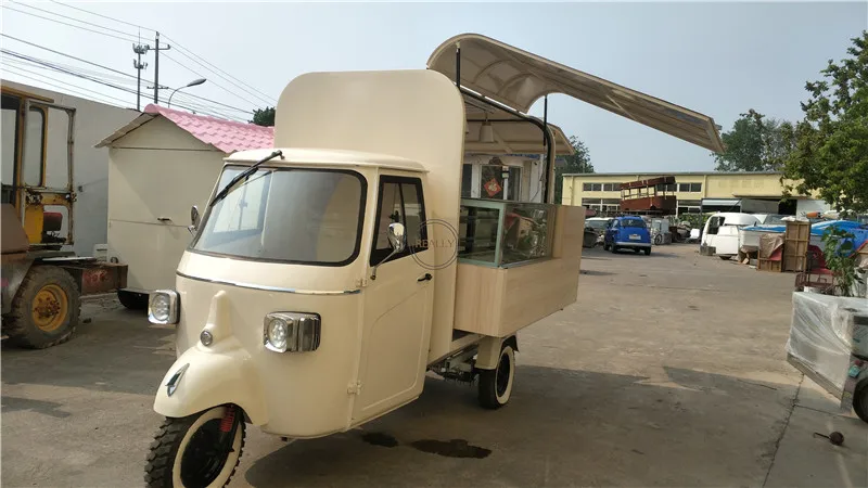 Mobile Ape Food Bakery Dessert Pizza Vending Cart for Sale Food Cart Coffee Van Juice Beer Bar Truck Gelato Ice Cream Cart